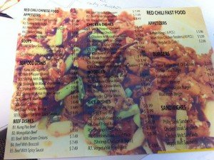 This is a Bad menu imposible to read